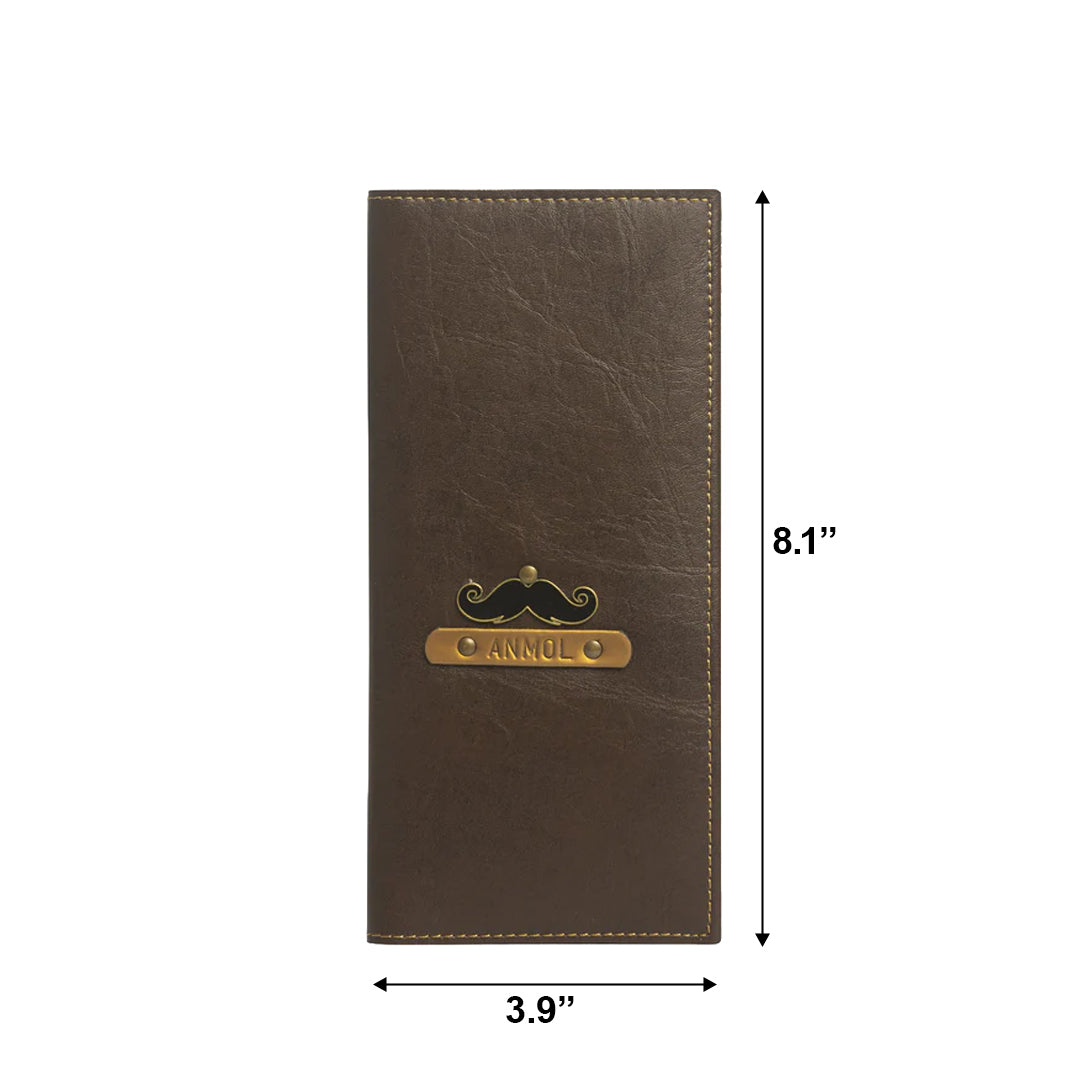 Personalized Travel Wallet - Dark Brown