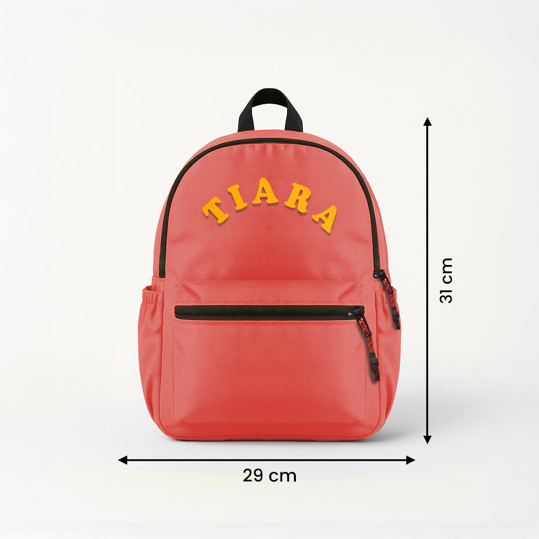 Personalized Kids Backpack – For School & Travel (Coral Pink)