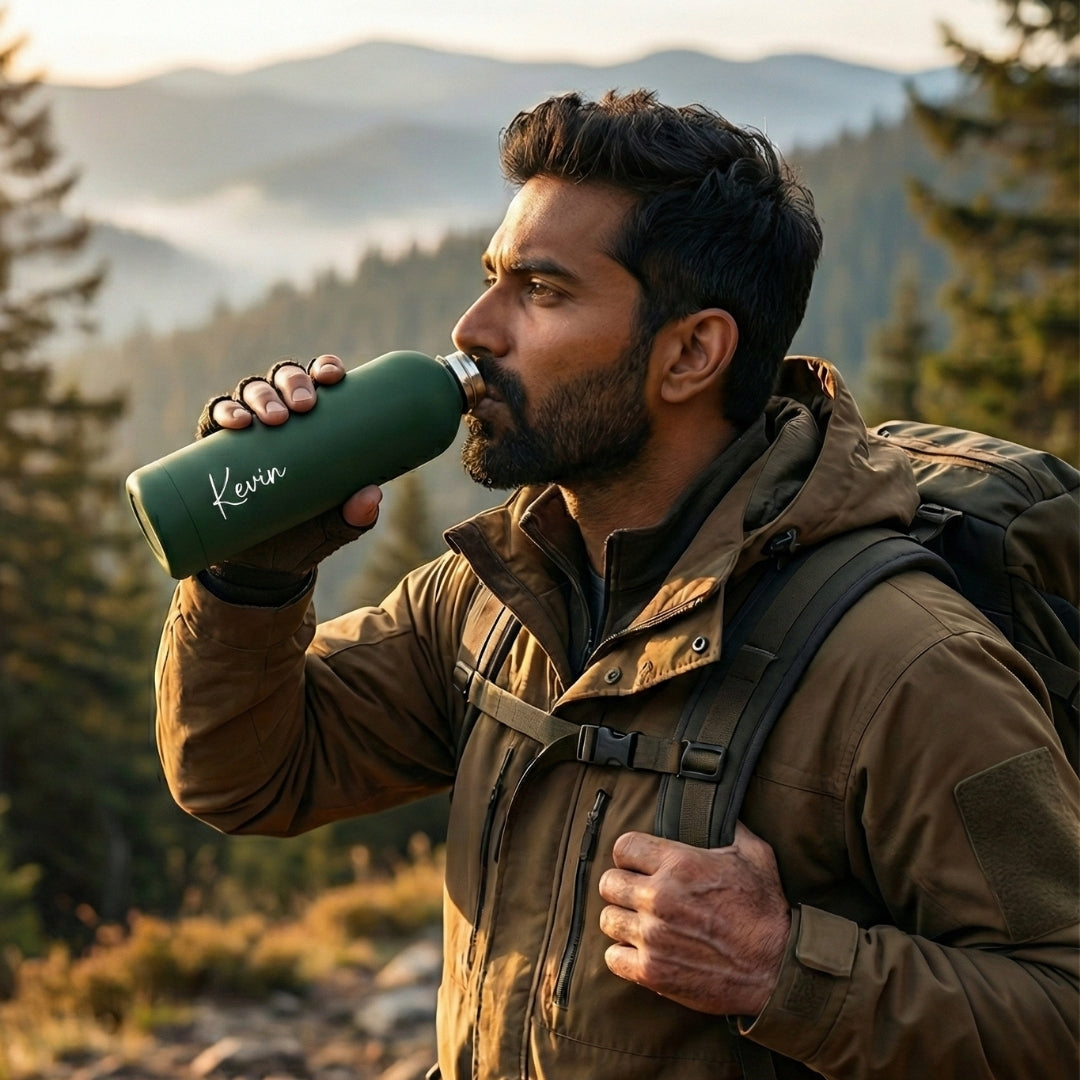 Quench - Personalised Water Bottle - Fern Green
