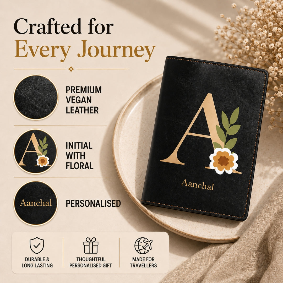 Personalized Passport Cover - Blossom