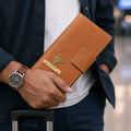 Personalised Travel Folder- Tan