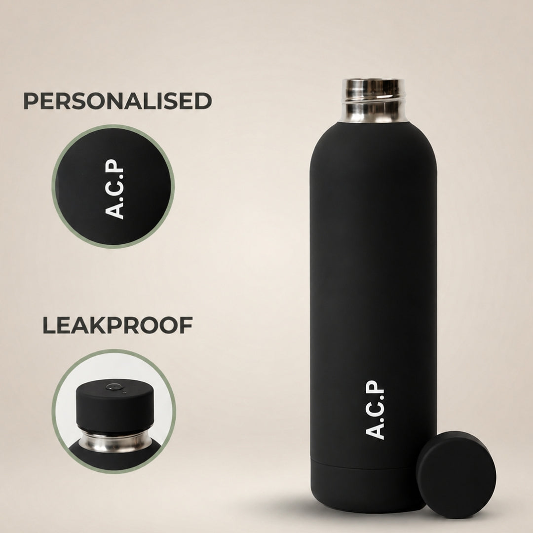 Quench - Personalised Water Bottle - Black