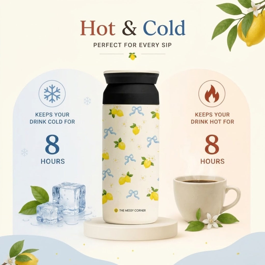 Insulated Coffee Tumbler – Italian Summer (Ivory)