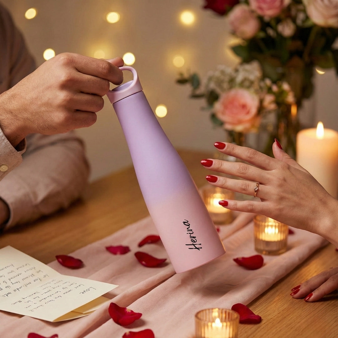RIO – Premium Personalised Hydration Bottle - Pink Ombre (620 ML)