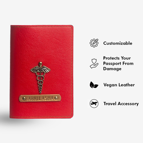 Personalized Passport Cover - Red