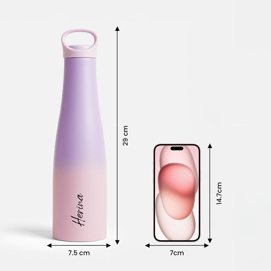 RIO – Premium Personalised Hydration Bottle - Pink Ombre (620 ML)