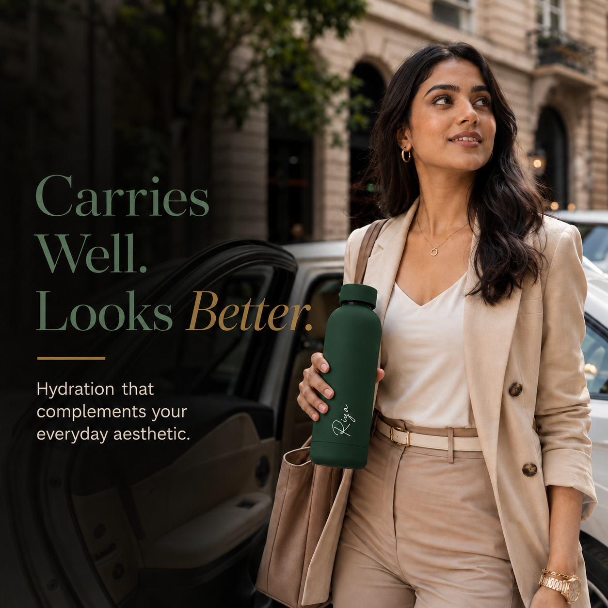 Personalised Water Bottle - Fern Green