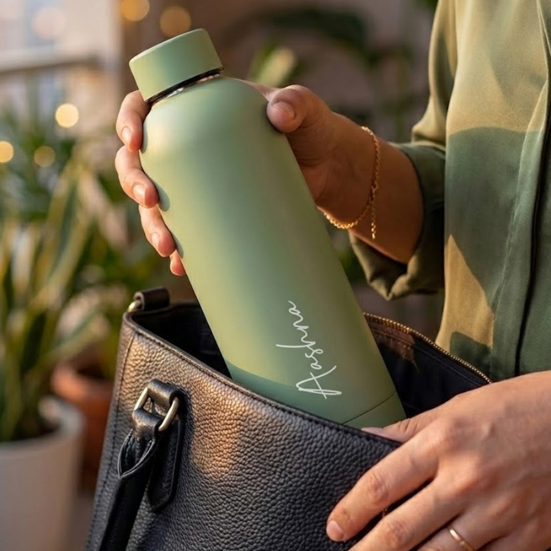Quench - Personalised Water Bottle - Sage Green