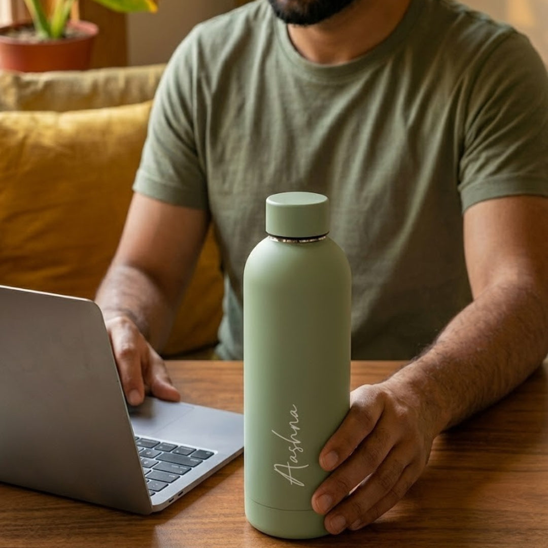 Quench - Personalised Water Bottle - Sage Green