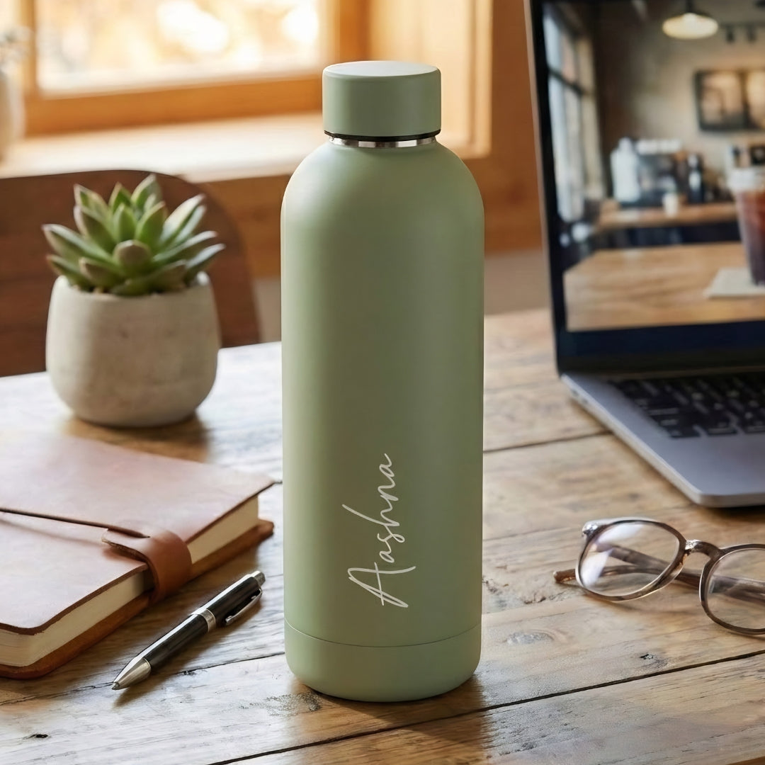 Quench - Personalised Water Bottle - Sage Green