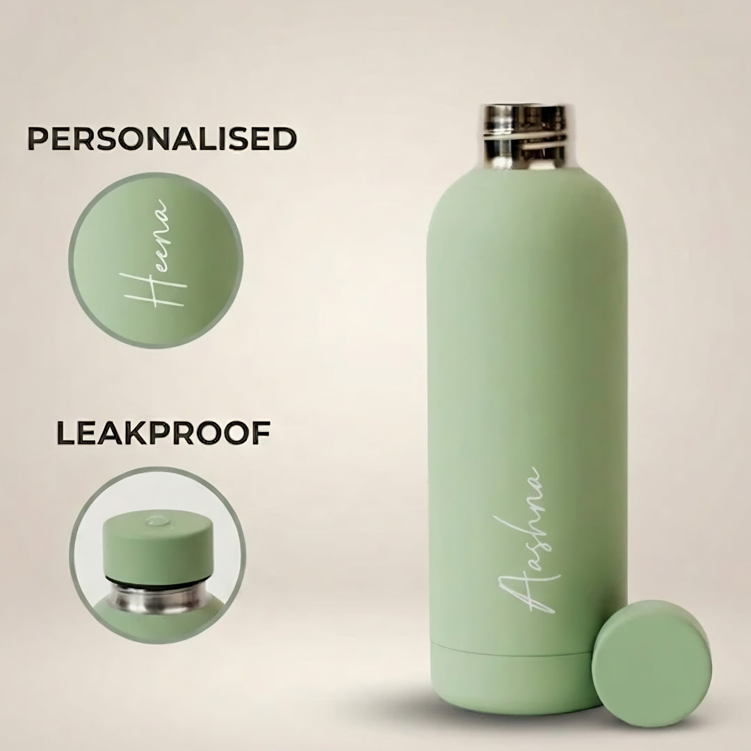 Quench - Personalised Water Bottle - Sage Green