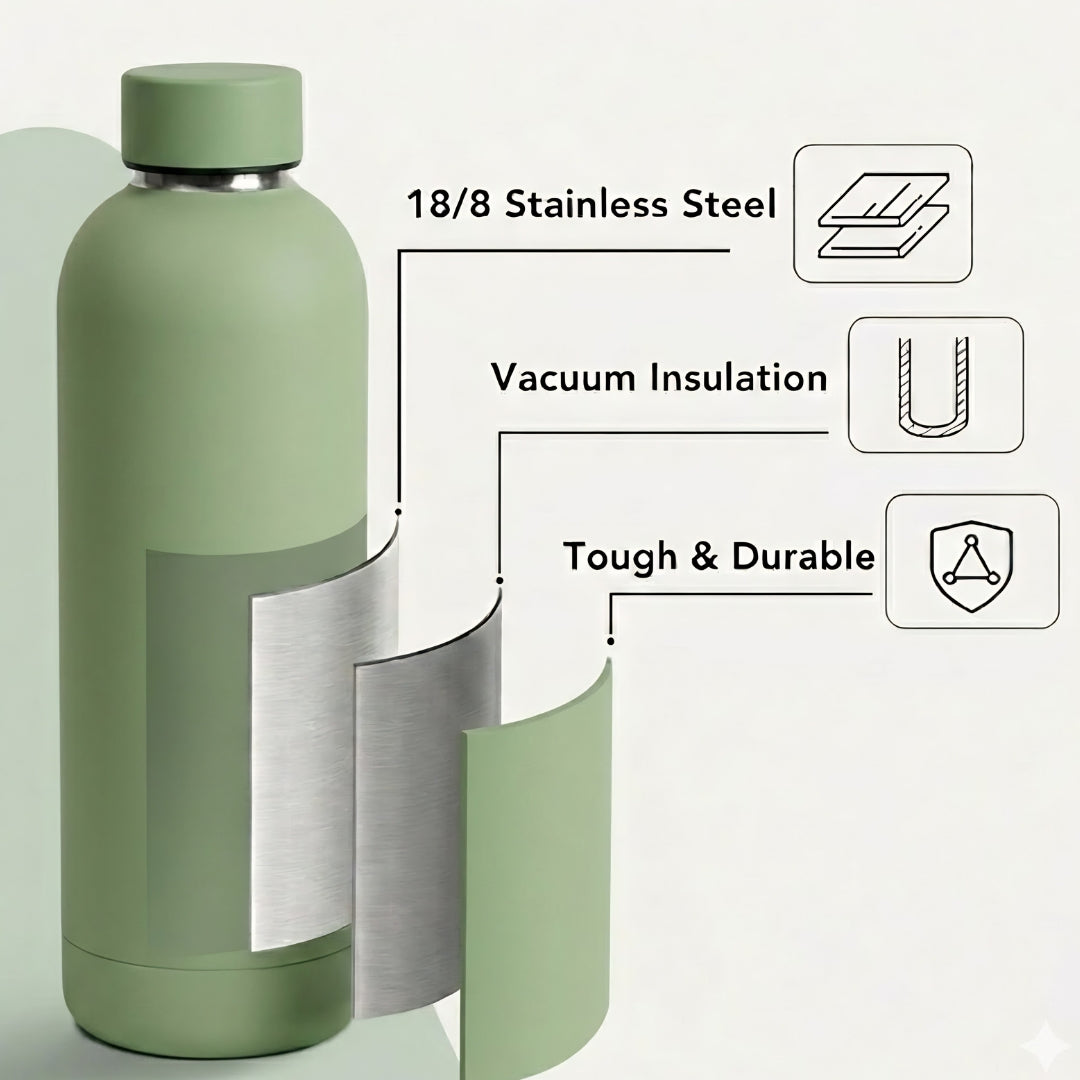 Quench - Personalised Water Bottle - Sage Green