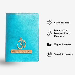 Personalized Passport Cover - Light Blue