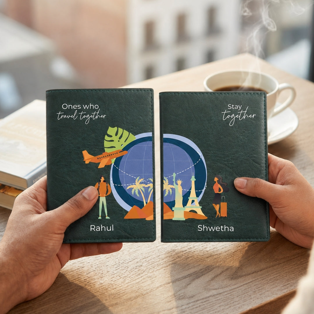 Stay together - Personalized Couple Passport Cover