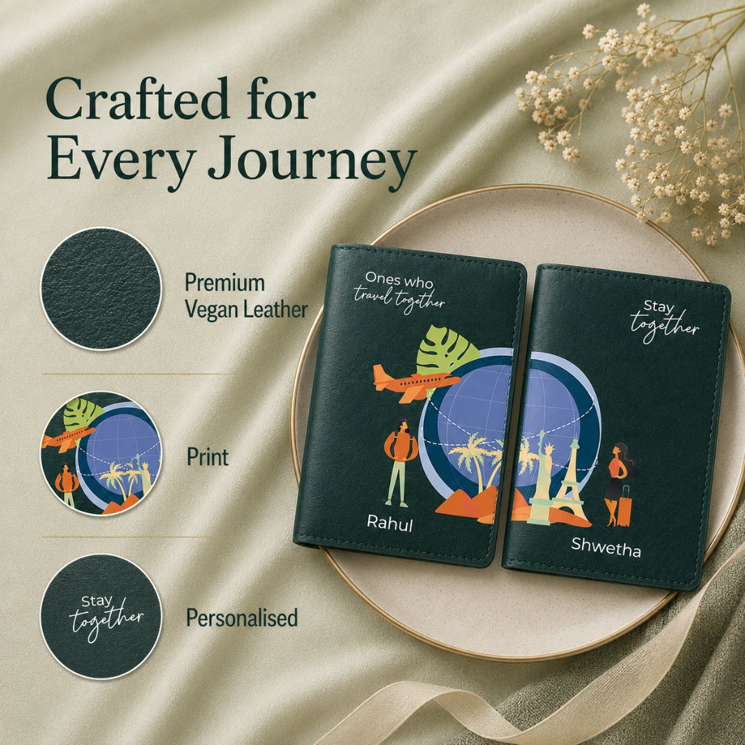 Stay together - Personalized Couple Passport Cover
