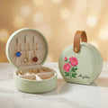 Stella Travel Jewellery Box | Compact & Stylish Organizer- Light Green