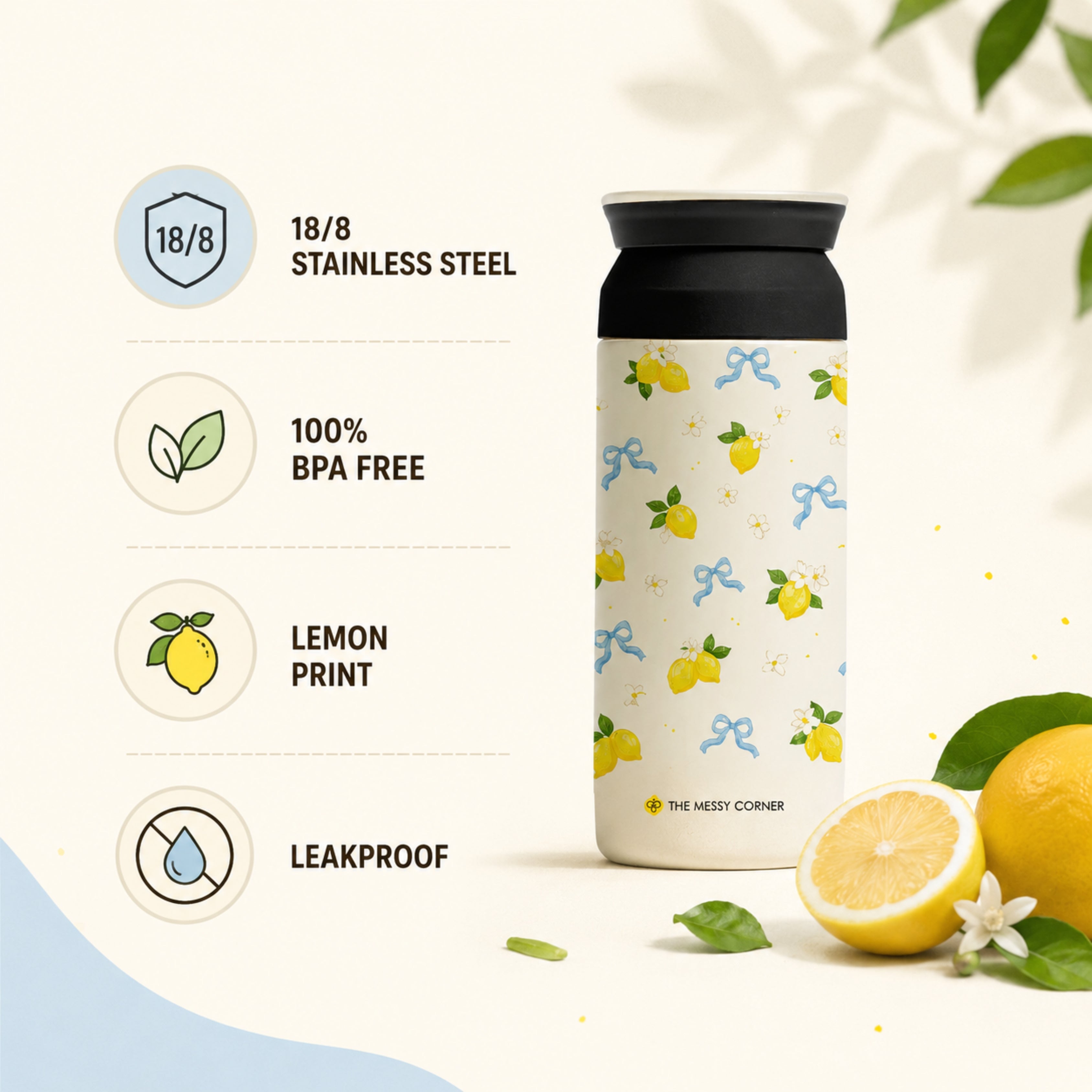 Insulated Coffee Tumbler – Italian Summer (Ivory)