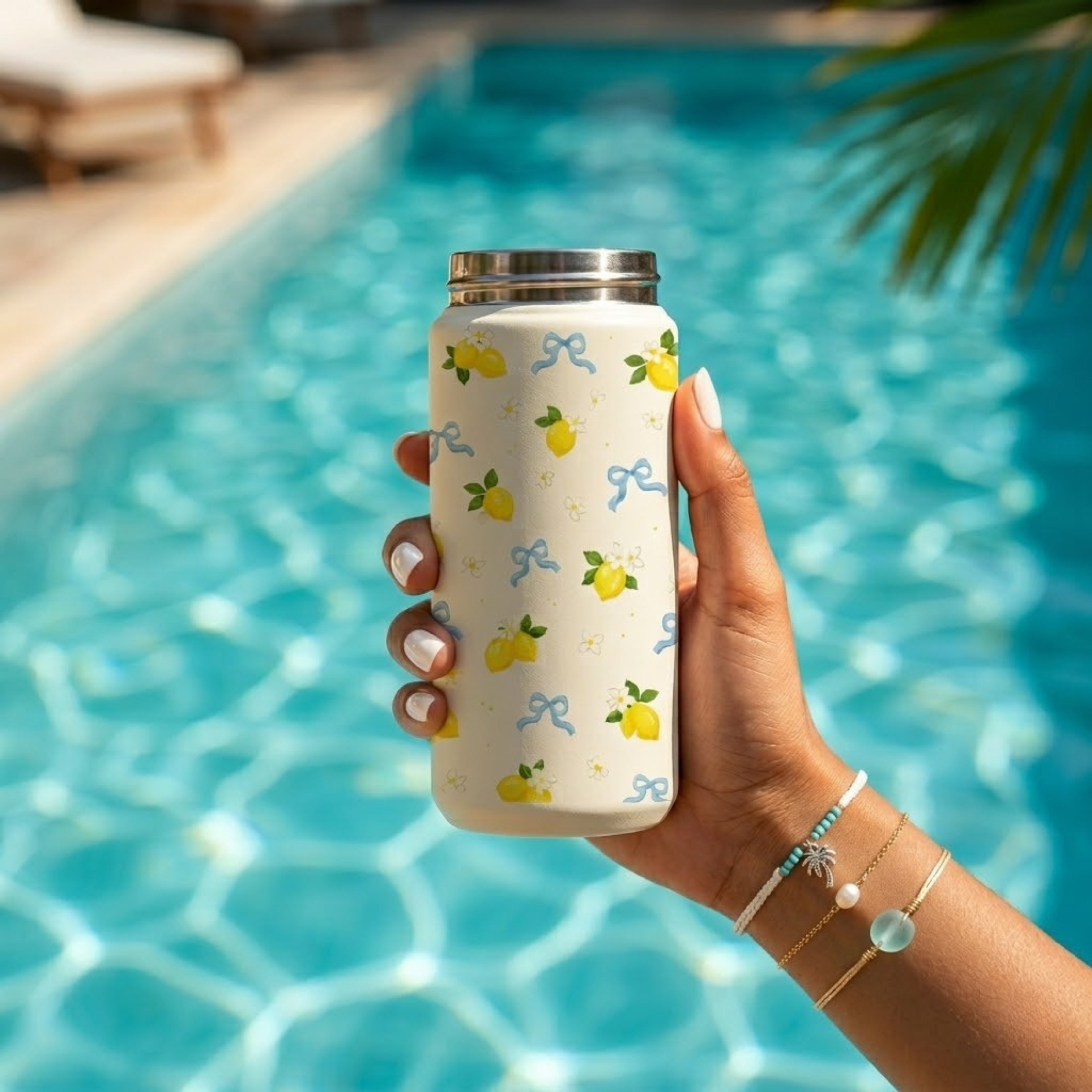 Insulated Coffee Tumbler – Italian Summer (Ivory)