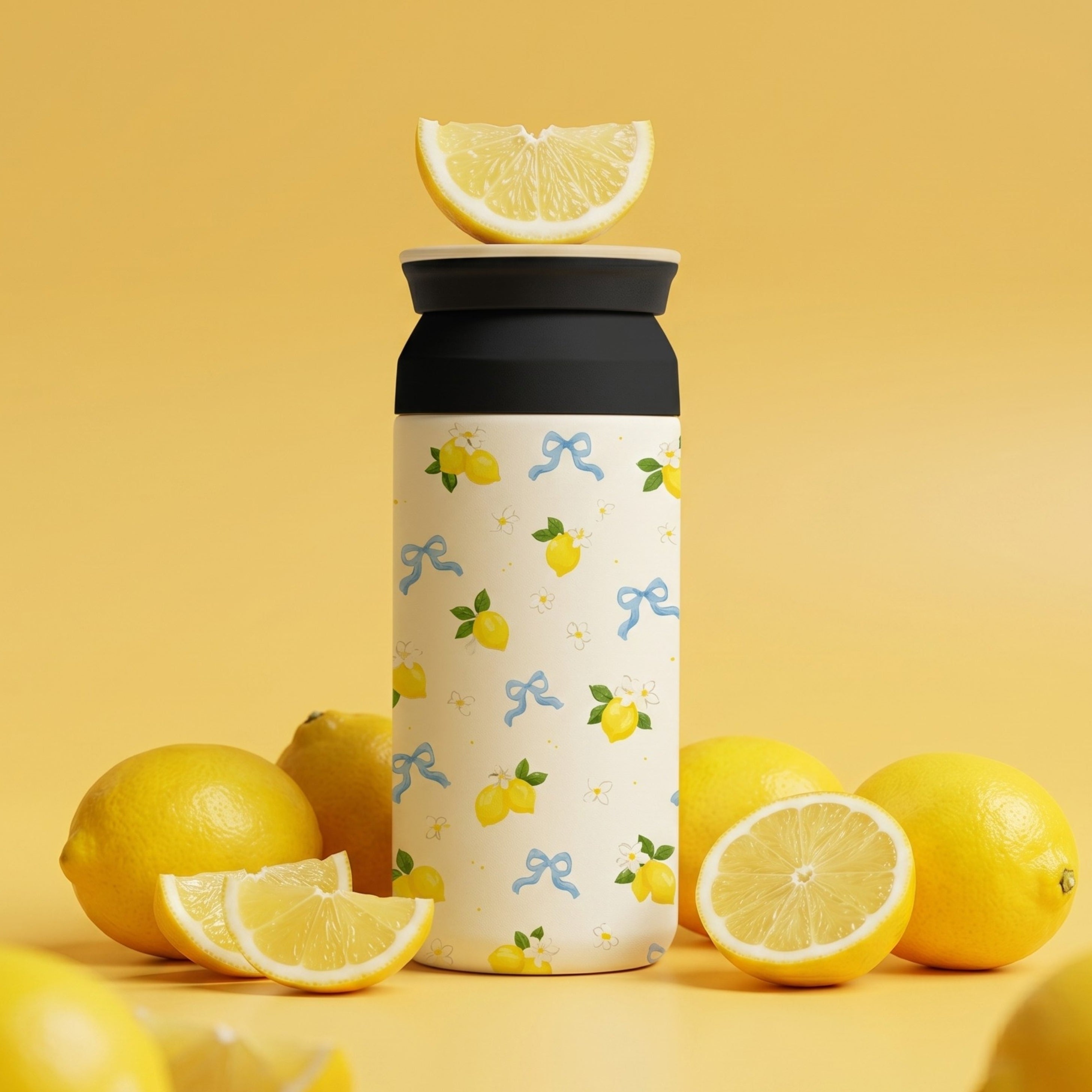 Insulated Coffee Tumbler – Italian Summer (Ivory)