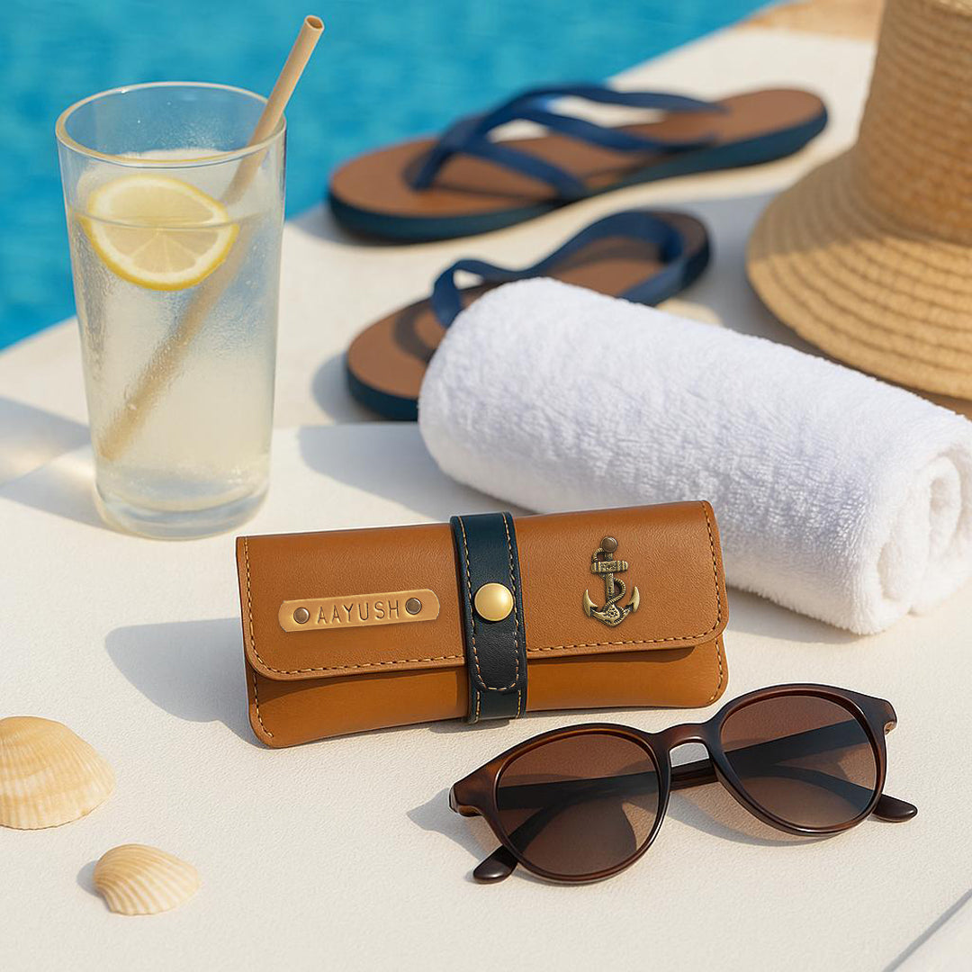 Eyewear Case With Strap - Tan