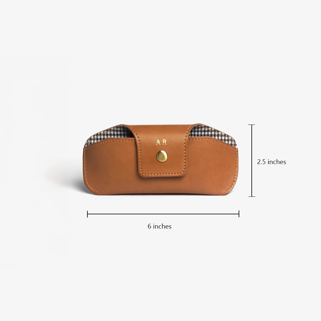 Personalised Eyewear Case - Tan