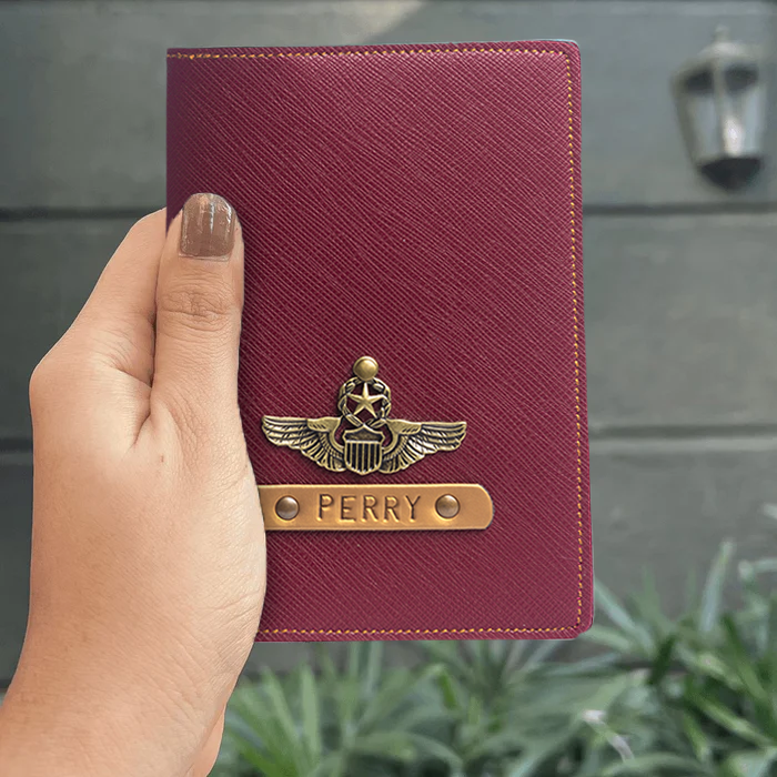 Personalized Passport Cover - Wine