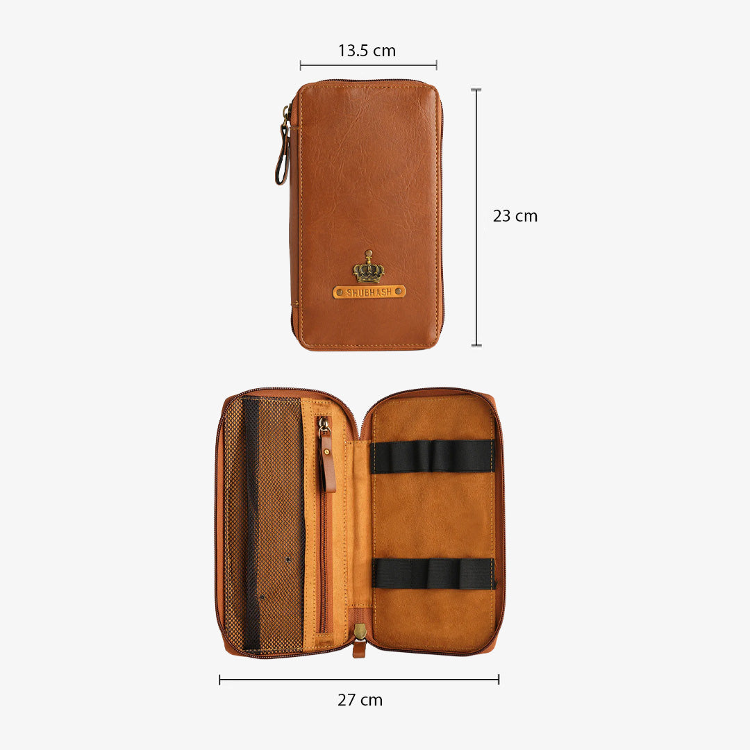 Personalised Tech Organiser - Tan