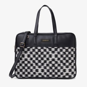 The Messy Corner- Personalised Laptop Bag - Houndstooth