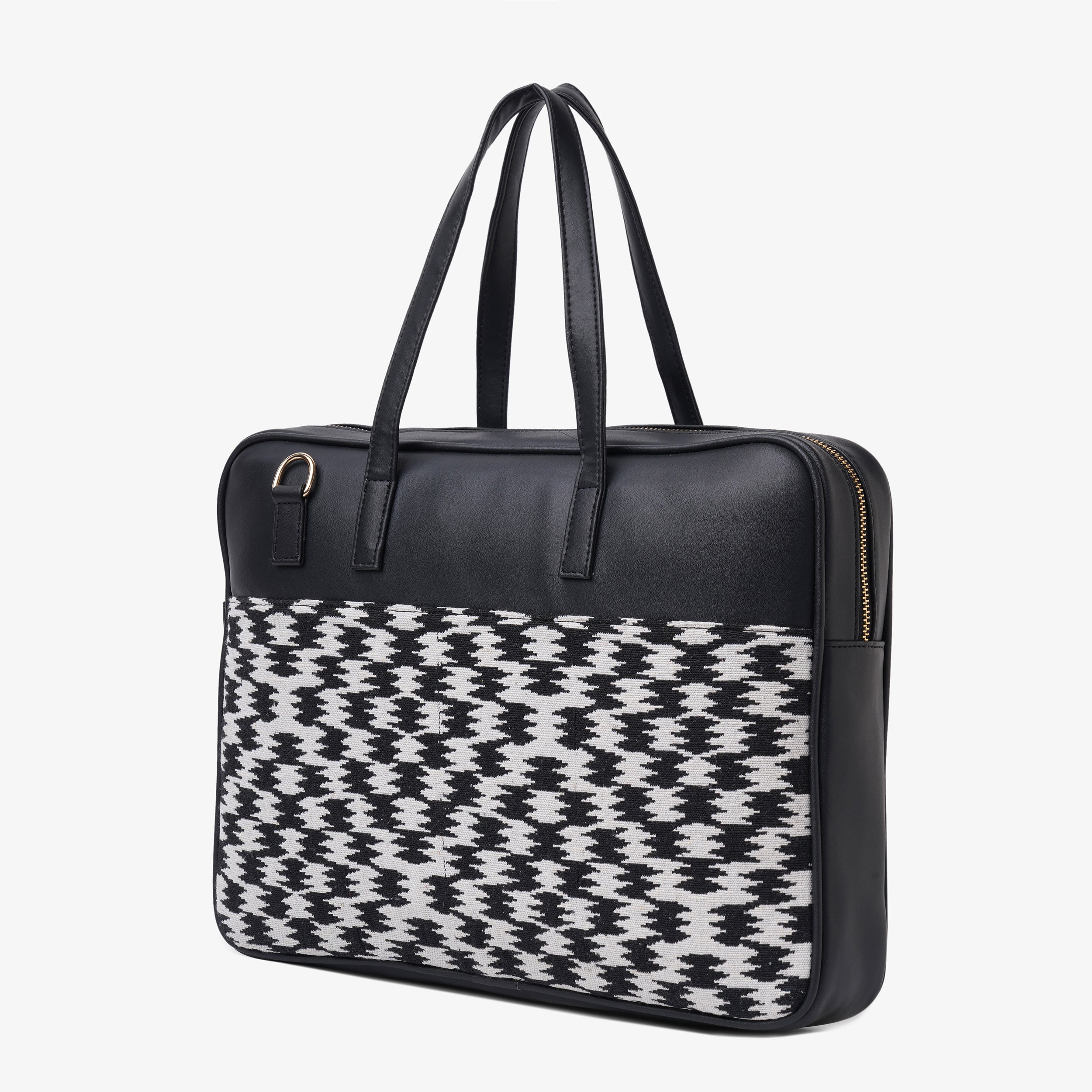 The Messy Corner- Personalised Laptop Bag - Houndstooth