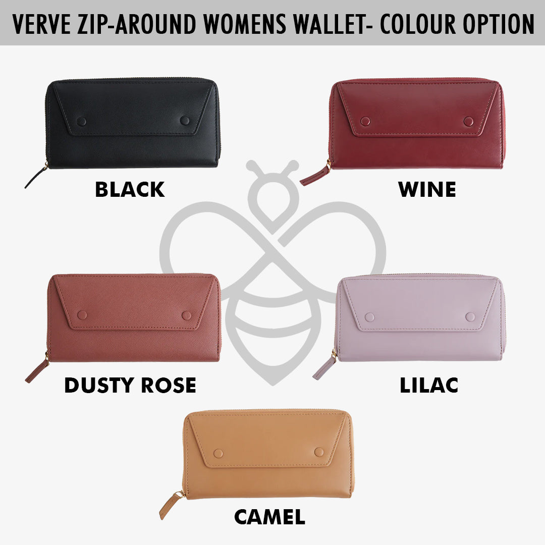 The Messy Corner- Verve Zip- Around Womens Wallet