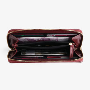 Verve Zip-around Womens Wallet - Wine