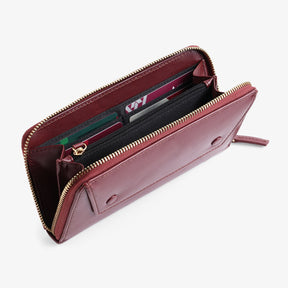 Verve Zip-around Womens Wallet - Wine