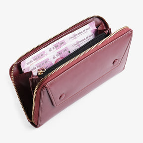 Verve Zip-around Womens Wallet - Wine