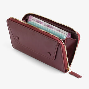 Verve Zip-around Womens Wallet - Wine