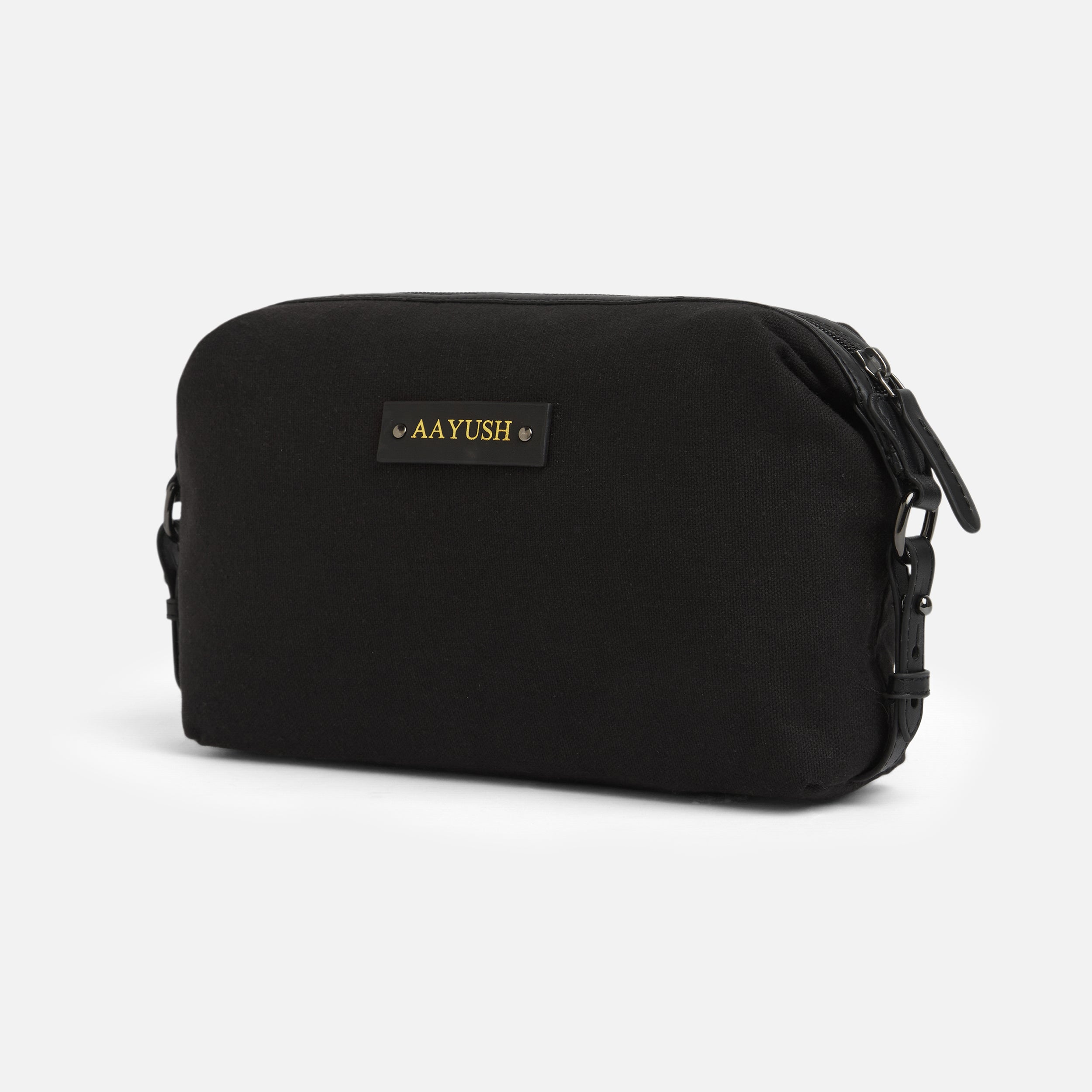 Personalised Canvas Pouch - Black