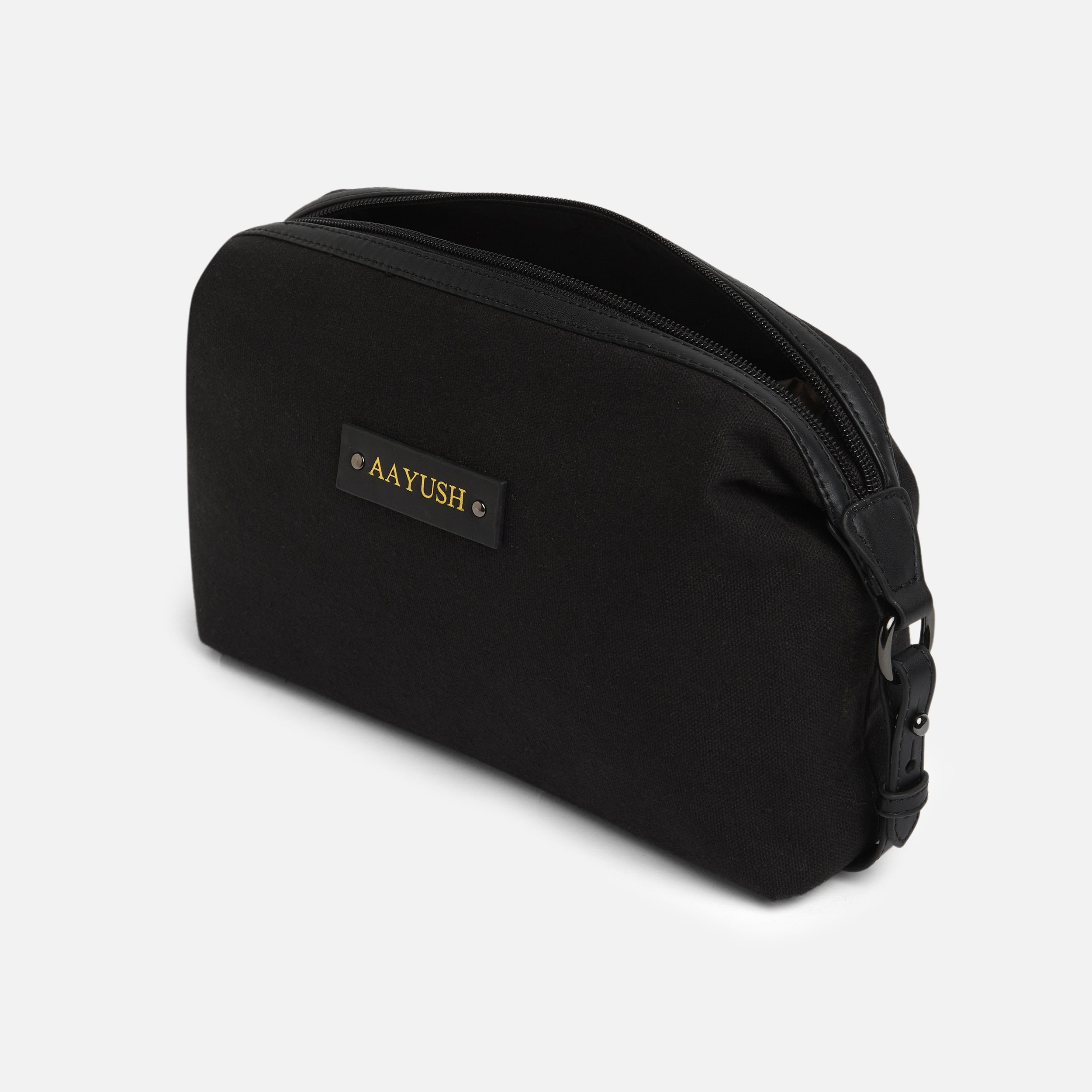 Personalised Canvas Pouch - Black
