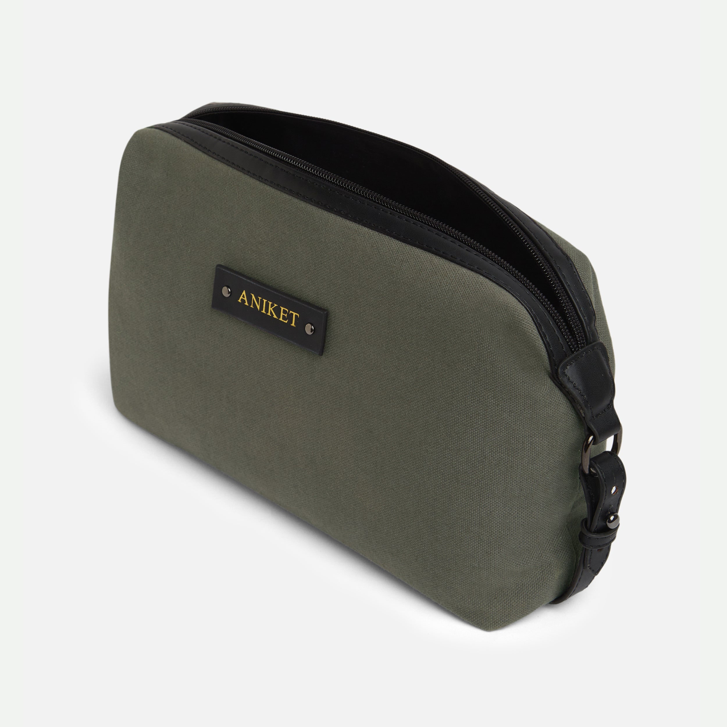 Personalised Canvas Pouch - Grey