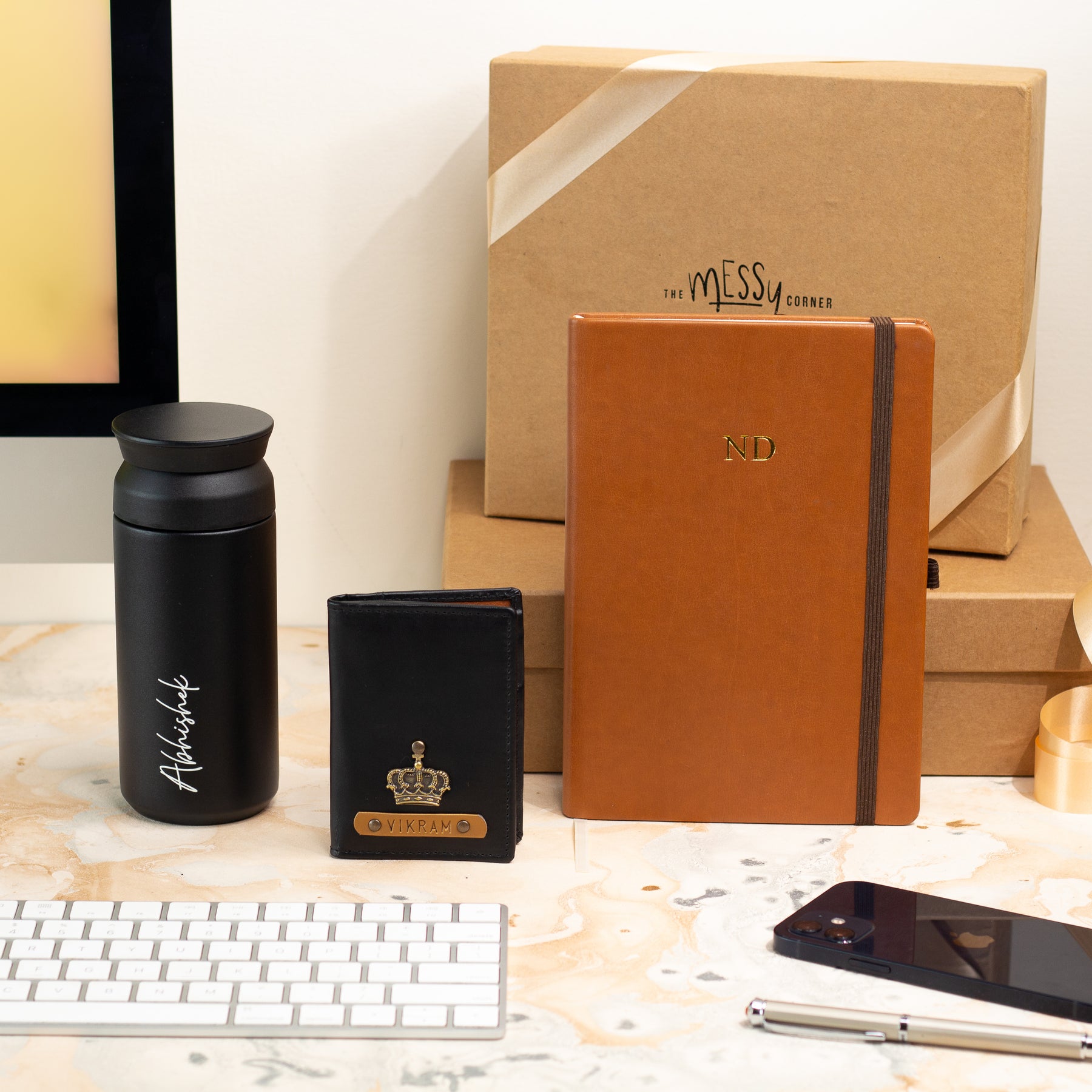 ⁠Desk Delight Hamper - Personalised Gift hamper