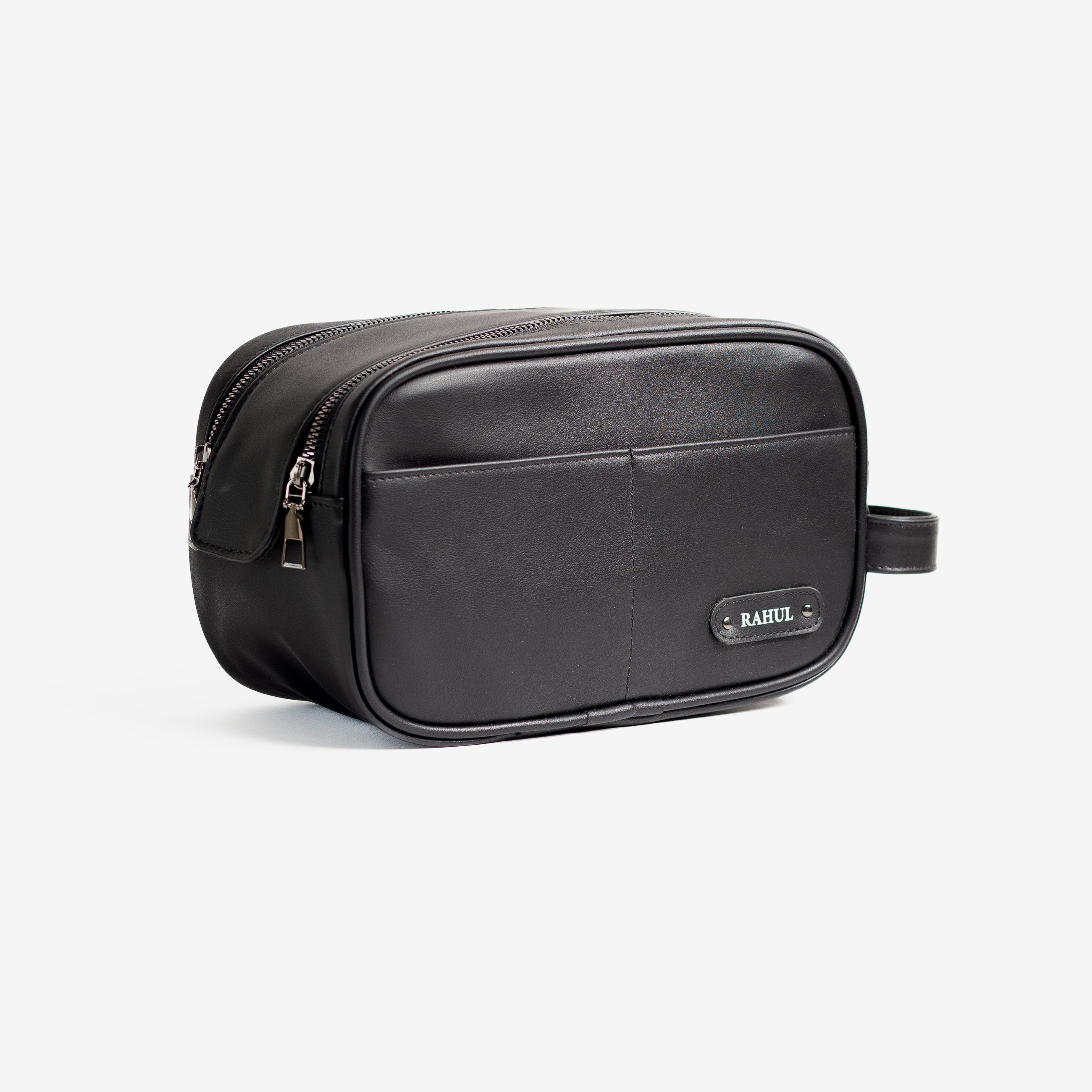 Double Zipper- Utility Pouch - Black