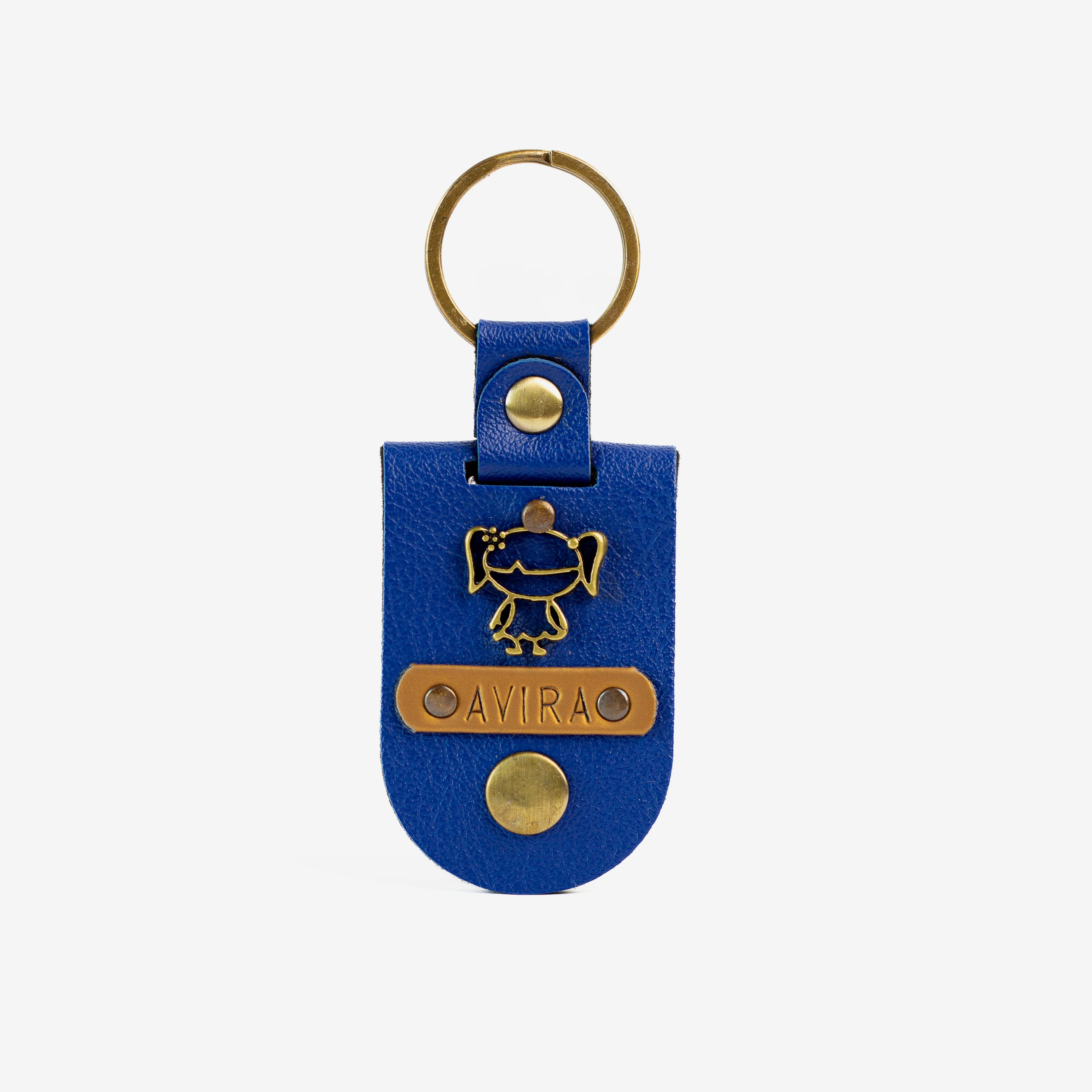 Personalised Photo Keychain - Dark Blue