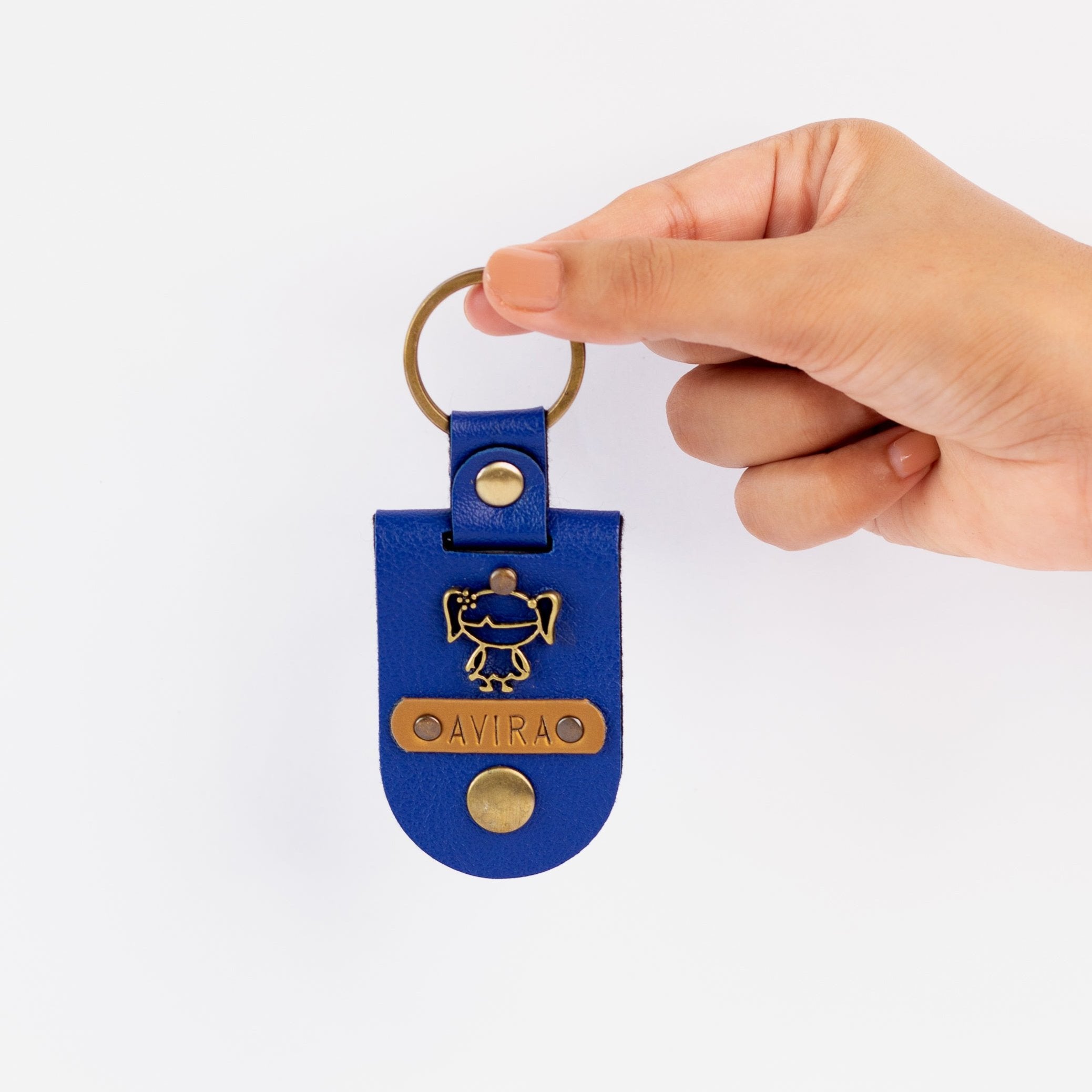 Personalised Photo Keychain - Dark Blue