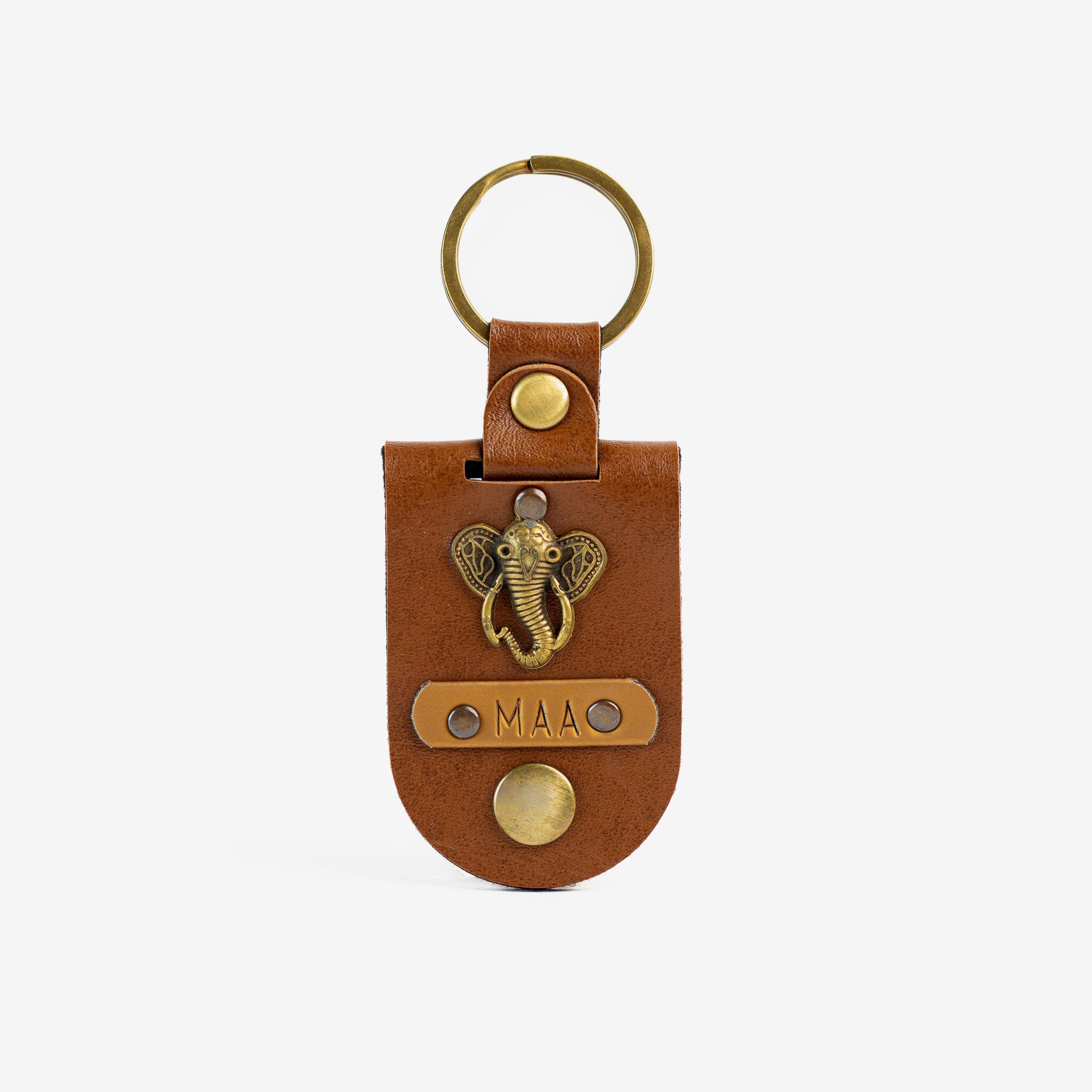 Personalised Photo Keychain - Tan