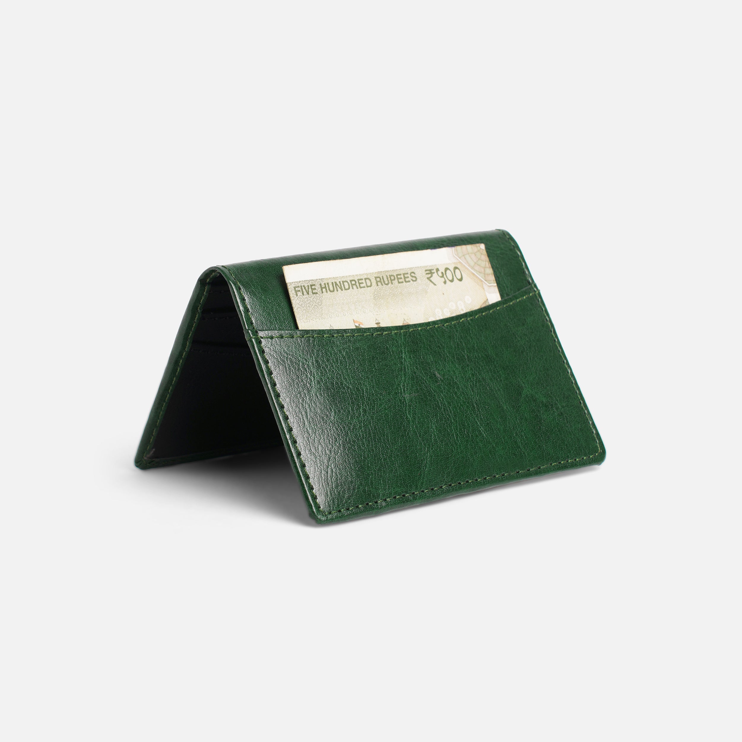 Personalised Card Holder Wallet - Forest Green With Charm