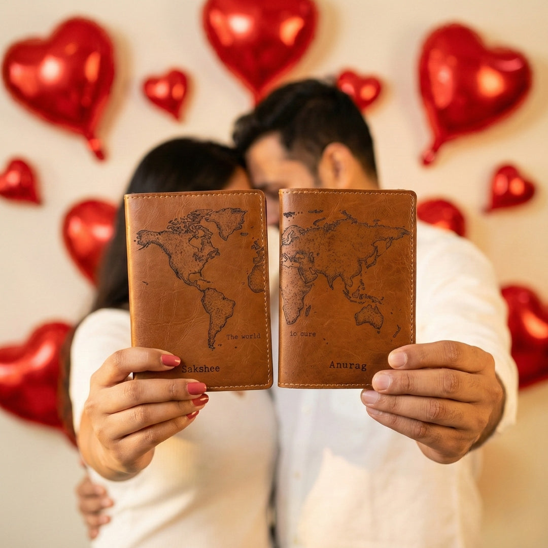 The World is Ours - Personalized Couple Passport Cover