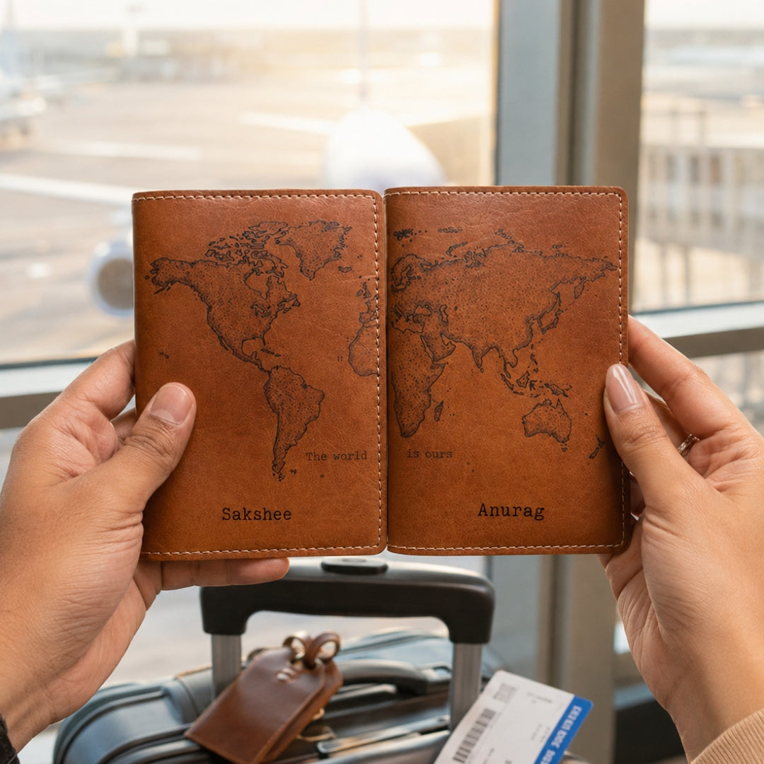 The World is Ours - Personalized Couple Passport Cover