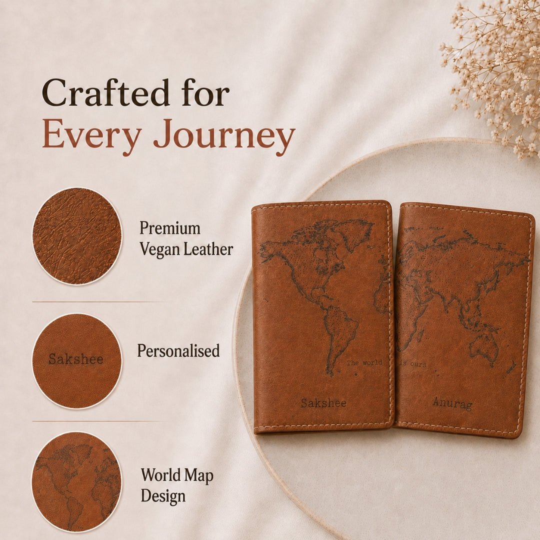 The World is Ours - Personalized Couple Passport Cover