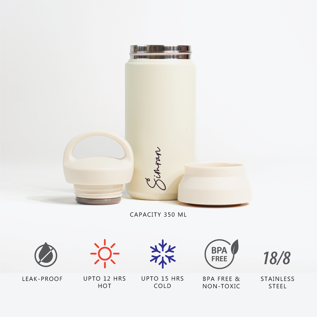 Personalised Insulated Travel Tumbler- Ivory