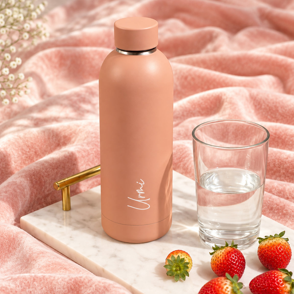 Quench - Personalised Water Bottle - Warm Peach