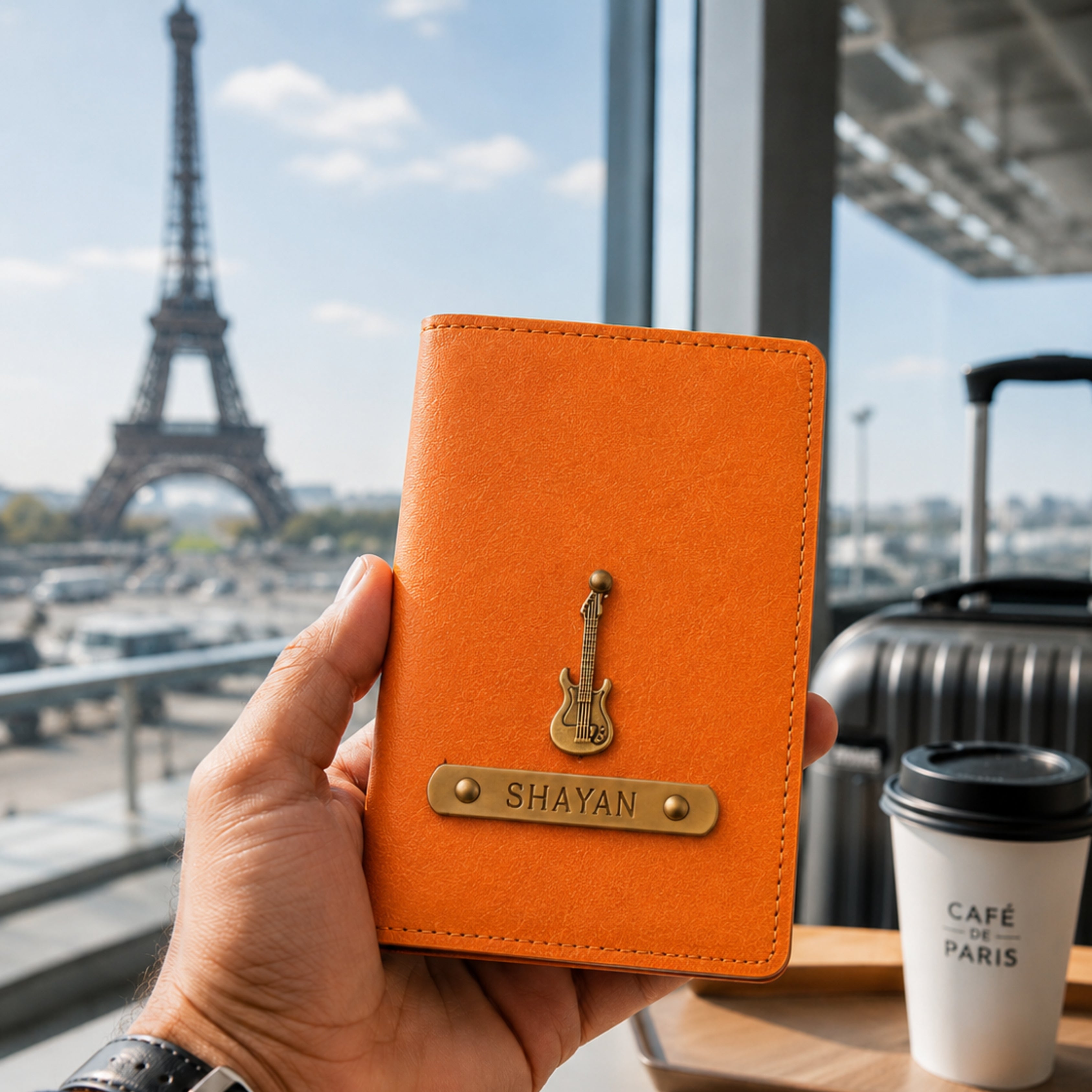 Personalized Passport Cover - Orange
