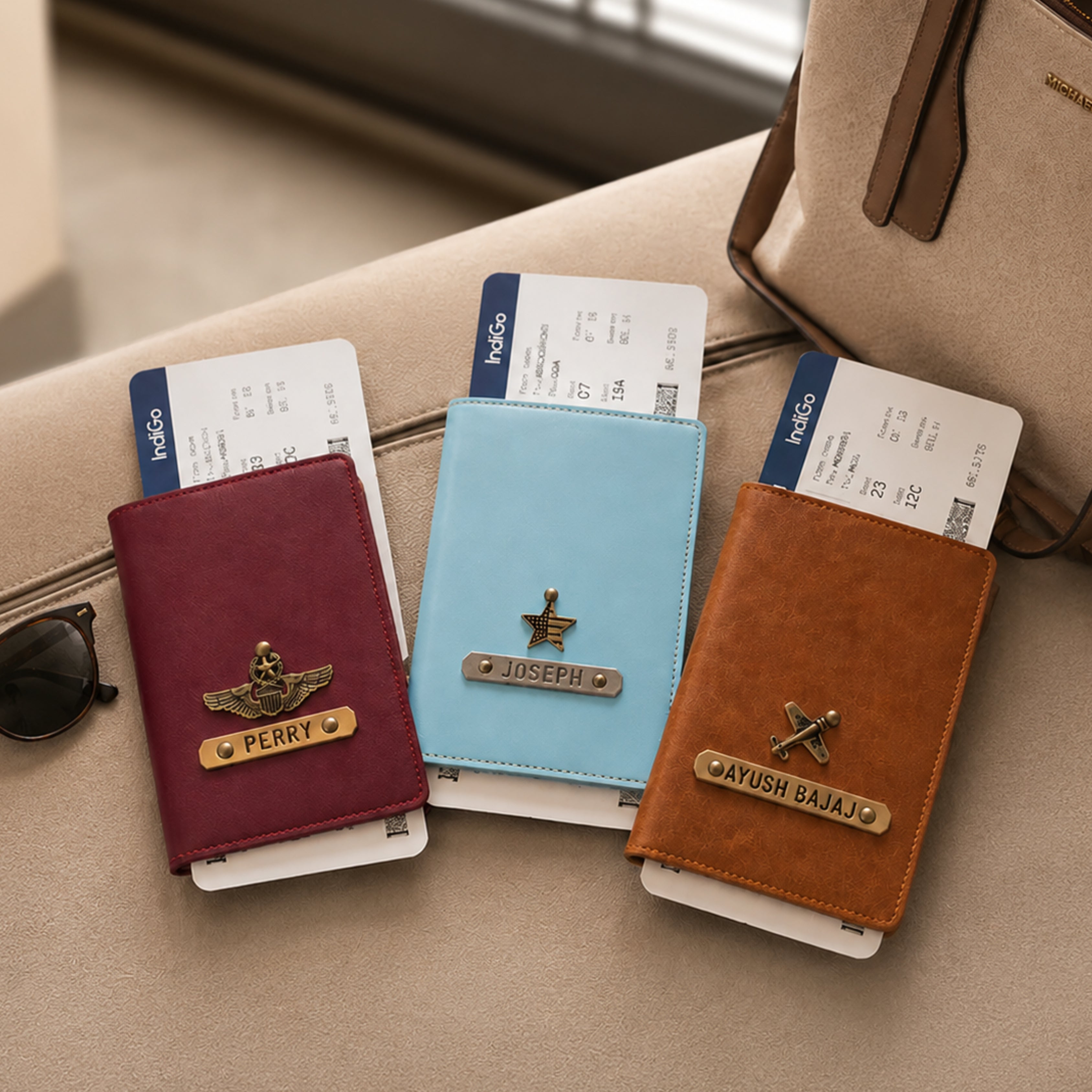 Personalized Passport Cover - Set of 3